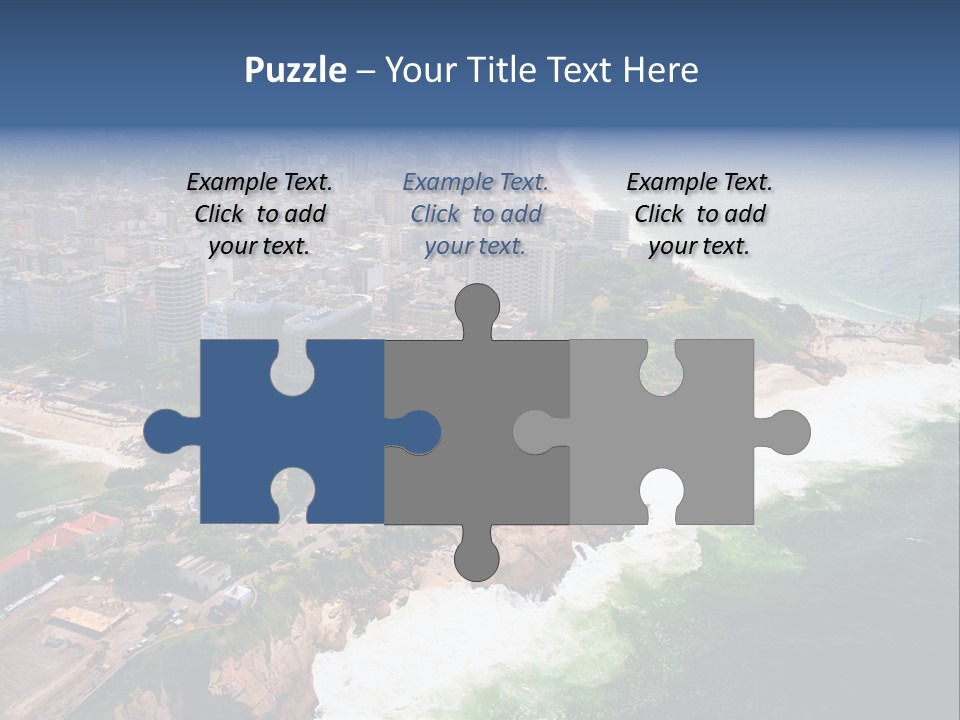 Ipanema Beach Aerial View Ocean PowerPoint Template