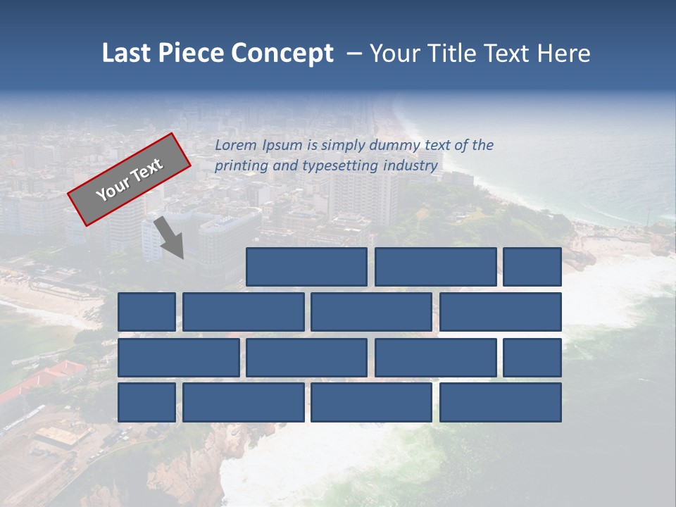 Ipanema Beach Aerial View Ocean PowerPoint Template