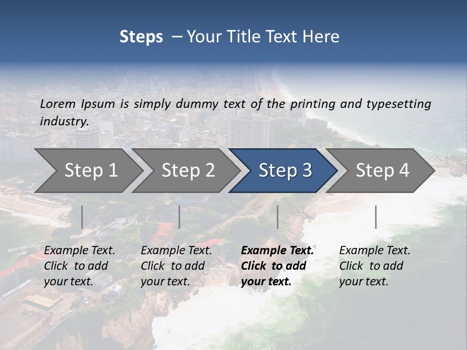 Ipanema Beach Aerial View Ocean PowerPoint Template