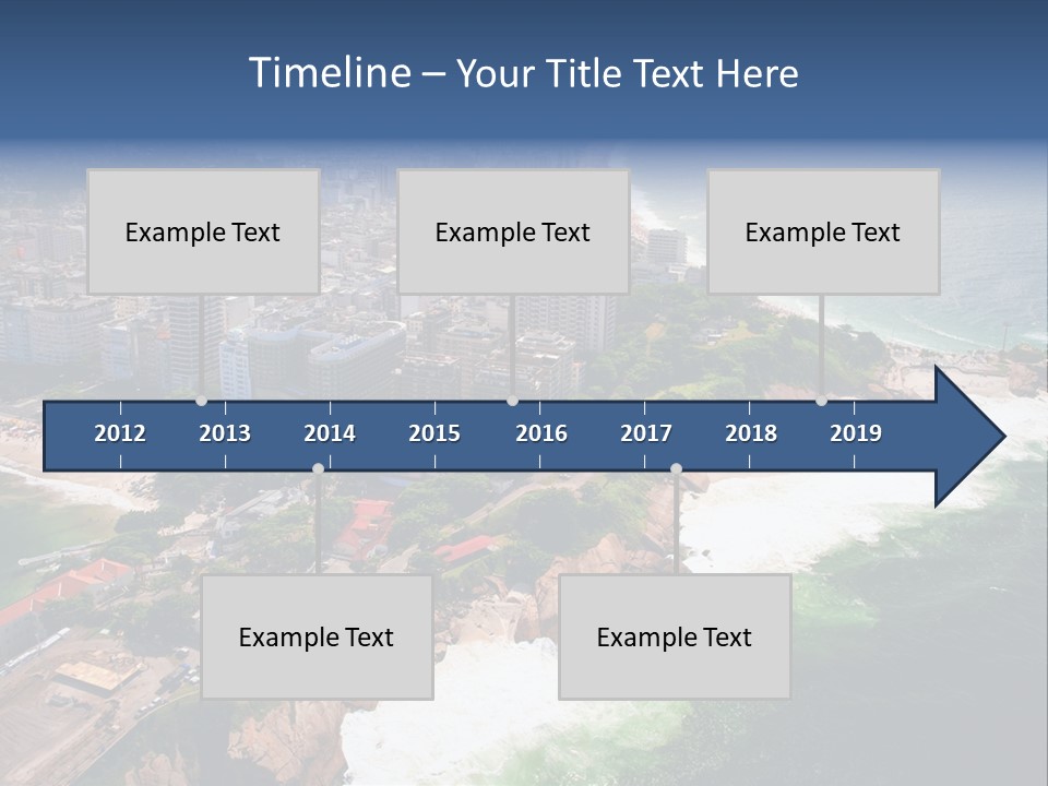 Ipanema Beach Aerial View Ocean PowerPoint Template