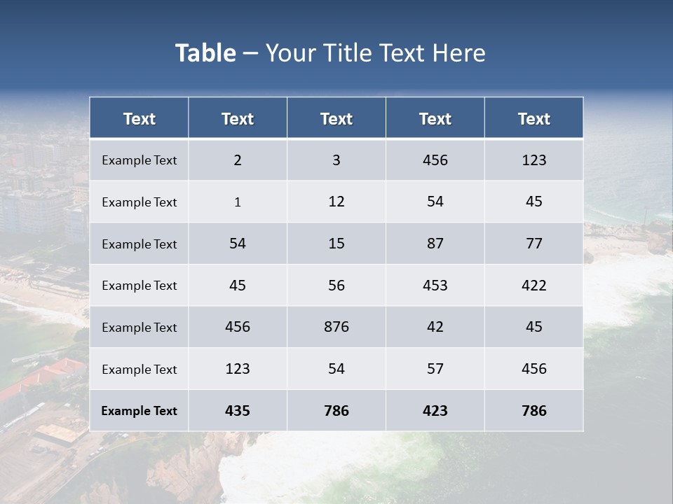 Ipanema Beach Aerial View Ocean PowerPoint Template