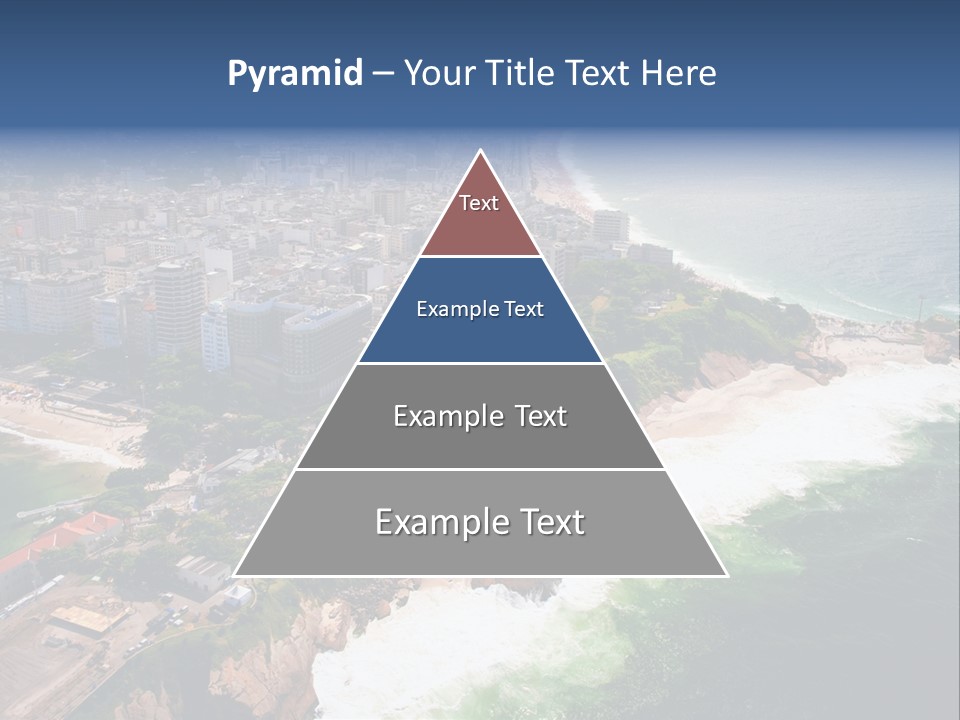 Ipanema Beach Aerial View Ocean PowerPoint Template