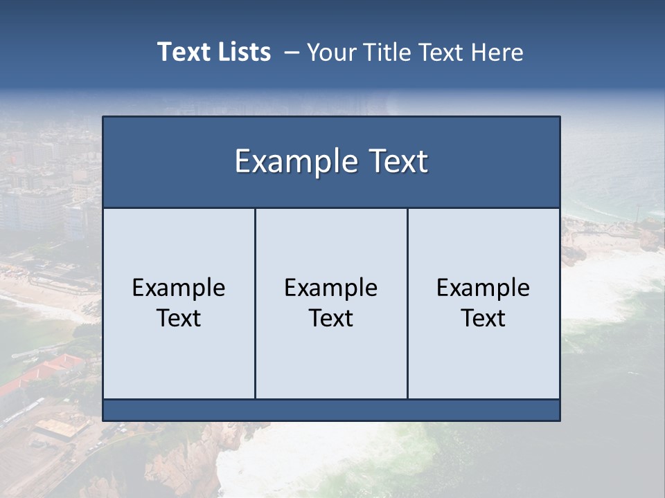 Ipanema Beach Aerial View Ocean PowerPoint Template