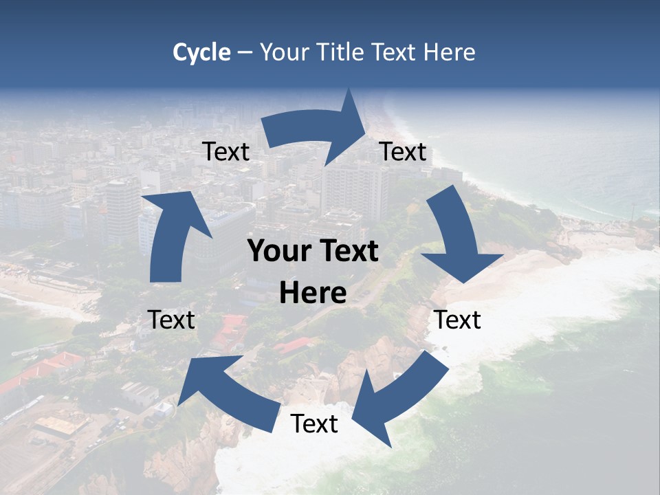 Ipanema Beach Aerial View Ocean PowerPoint Template