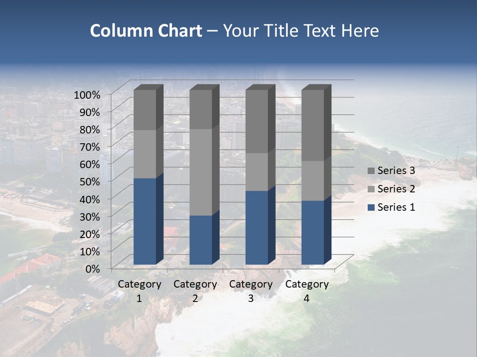 Ipanema Beach Aerial View Ocean PowerPoint Template