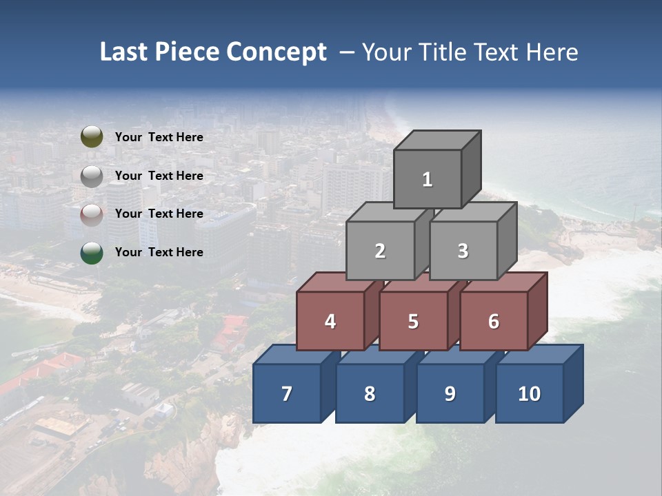 Ipanema Beach Aerial View Ocean PowerPoint Template