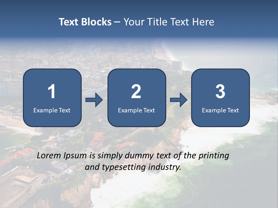 Ipanema Beach Aerial View Ocean PowerPoint Template