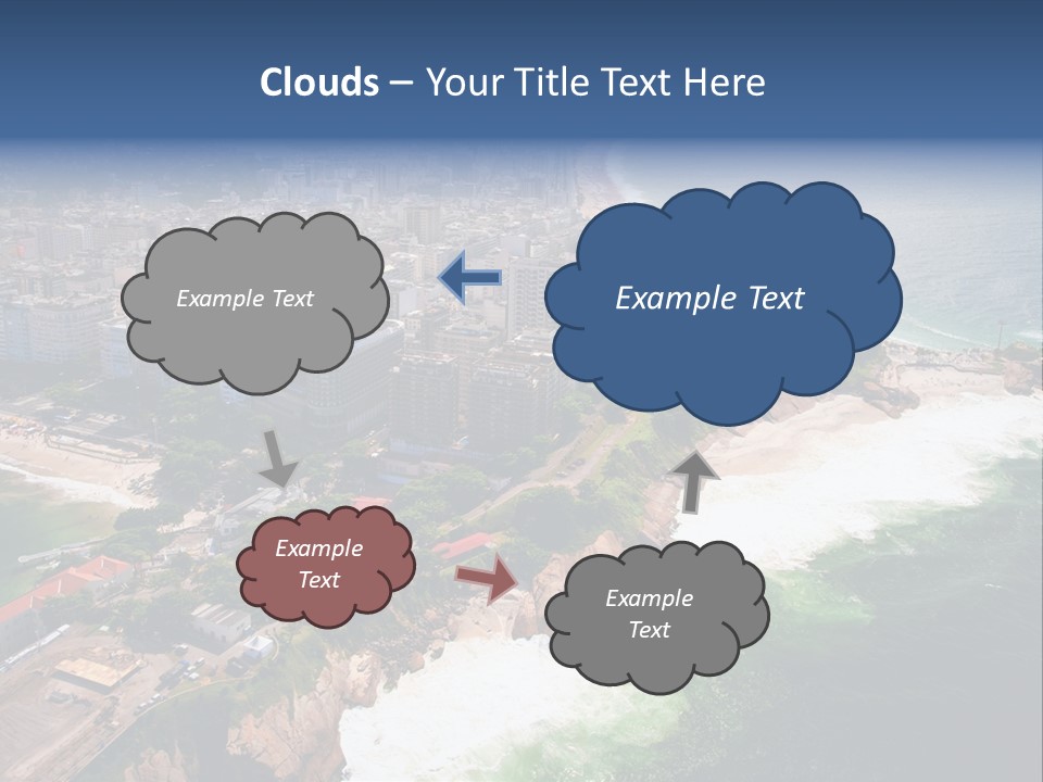 Ipanema Beach Aerial View Ocean PowerPoint Template
