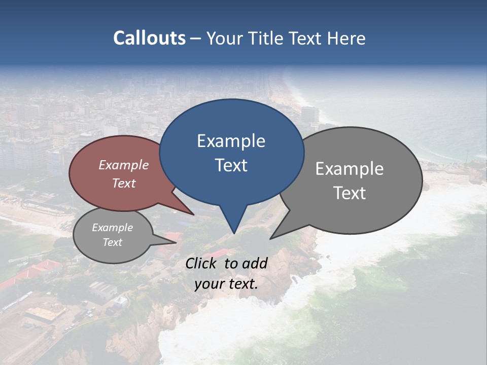 Ipanema Beach Aerial View Ocean PowerPoint Template