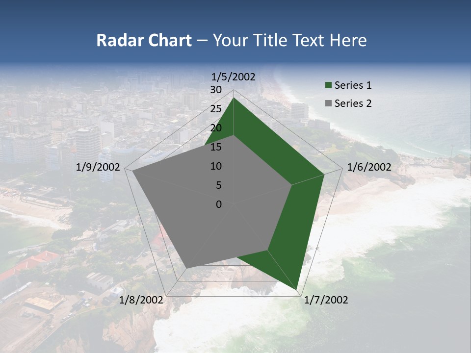 Ipanema Beach Aerial View Ocean PowerPoint Template