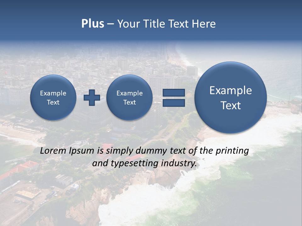 Ipanema Beach Aerial View Ocean PowerPoint Template