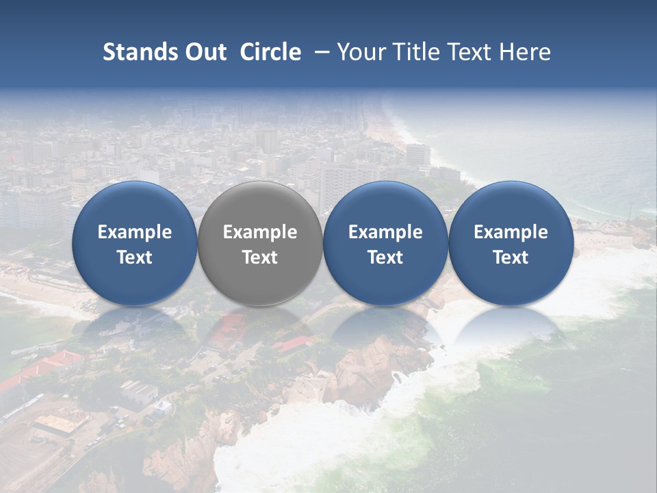 Ipanema Beach Aerial View Ocean PowerPoint Template