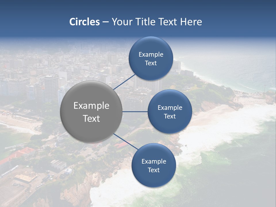 Ipanema Beach Aerial View Ocean PowerPoint Template