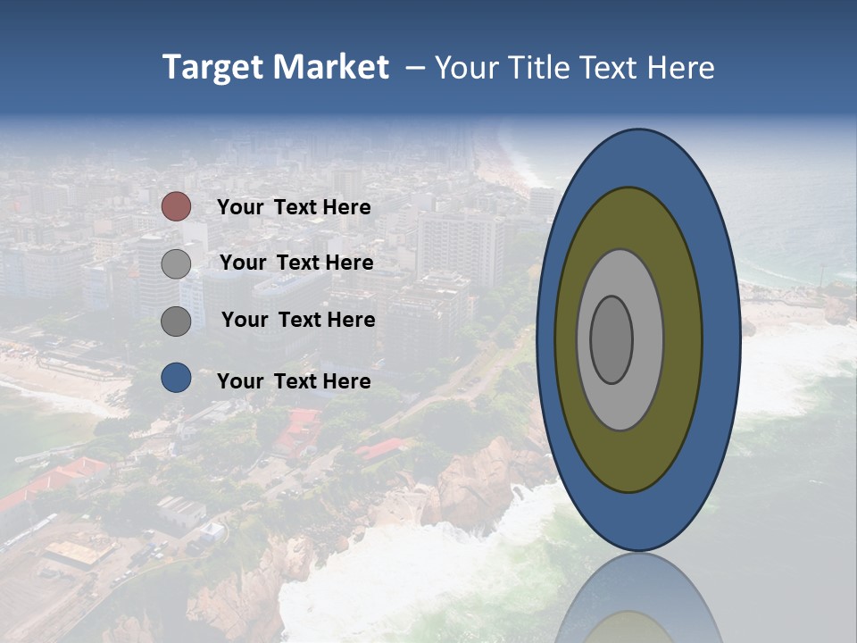 Ipanema Beach Aerial View Ocean PowerPoint Template