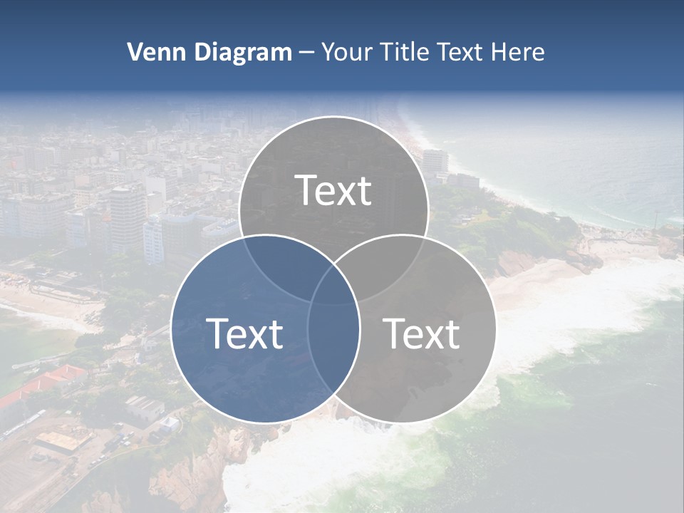Ipanema Beach Aerial View Ocean PowerPoint Template