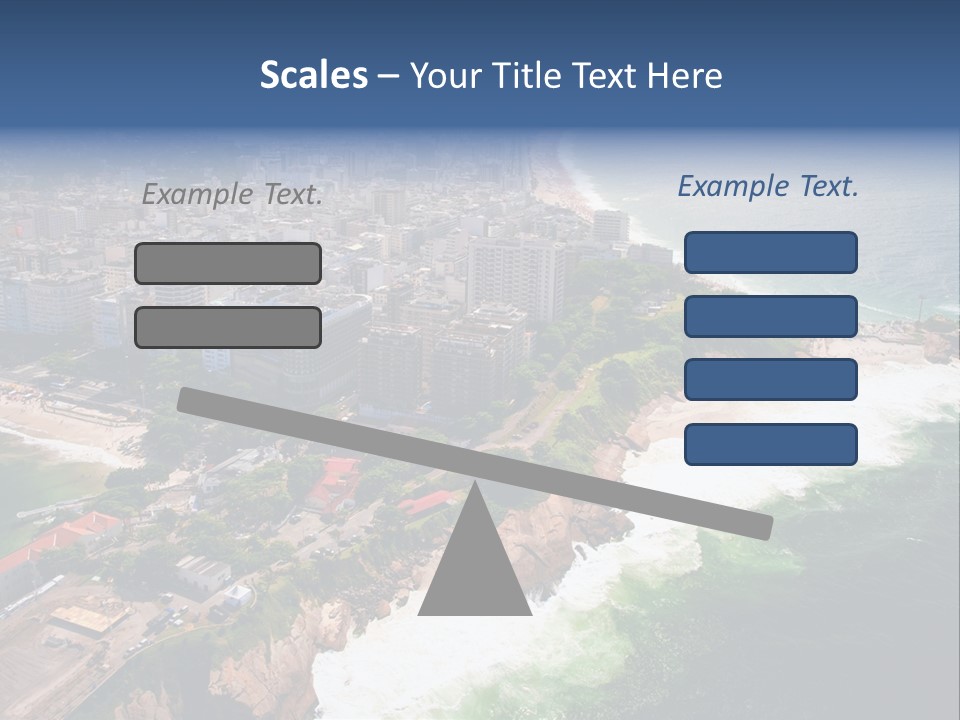 Ipanema Beach Aerial View Ocean PowerPoint Template