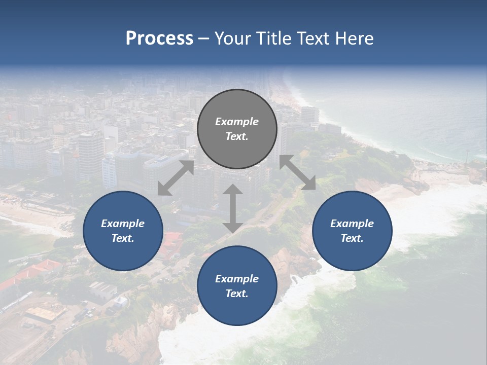 Ipanema Beach Aerial View Ocean PowerPoint Template
