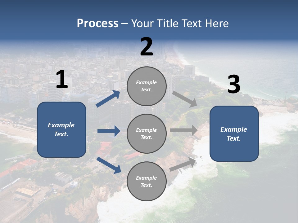 Ipanema Beach Aerial View Ocean PowerPoint Template
