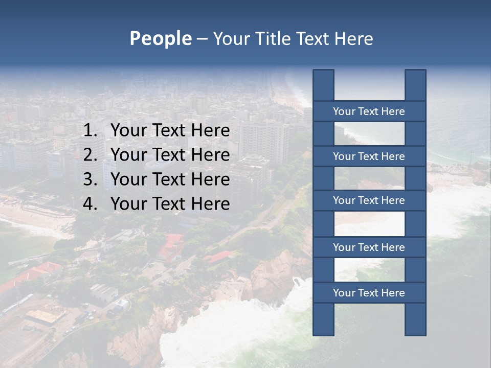 Ipanema Beach Aerial View Ocean PowerPoint Template