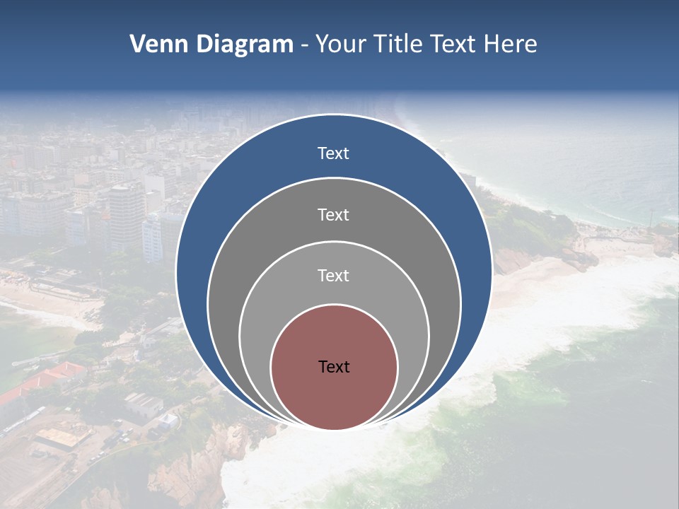 Ipanema Beach Aerial View Ocean PowerPoint Template