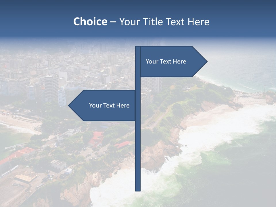 Ipanema Beach Aerial View Ocean PowerPoint Template