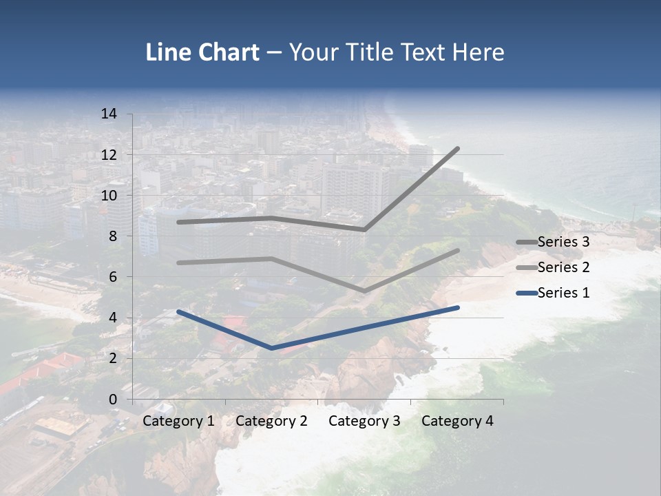 Ipanema Beach Aerial View Ocean PowerPoint Template