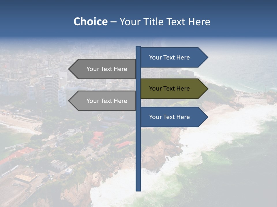 Ipanema Beach Aerial View Ocean PowerPoint Template