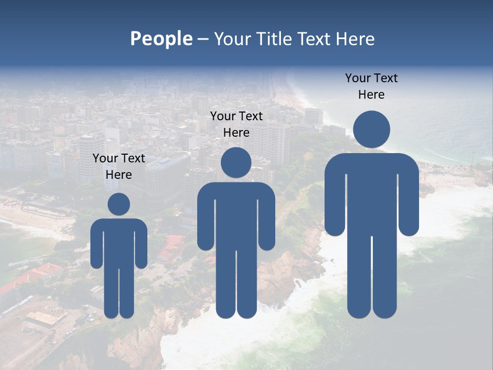 Ipanema Beach Aerial View Ocean PowerPoint Template