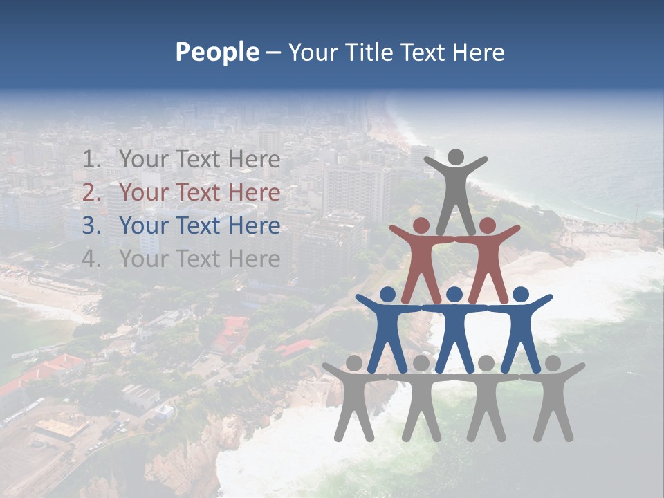 Ipanema Beach Aerial View Ocean PowerPoint Template