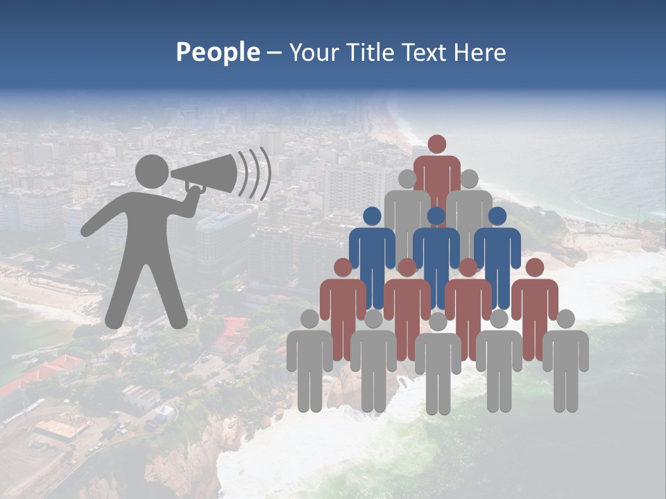 Ipanema Beach Aerial View Ocean PowerPoint Template