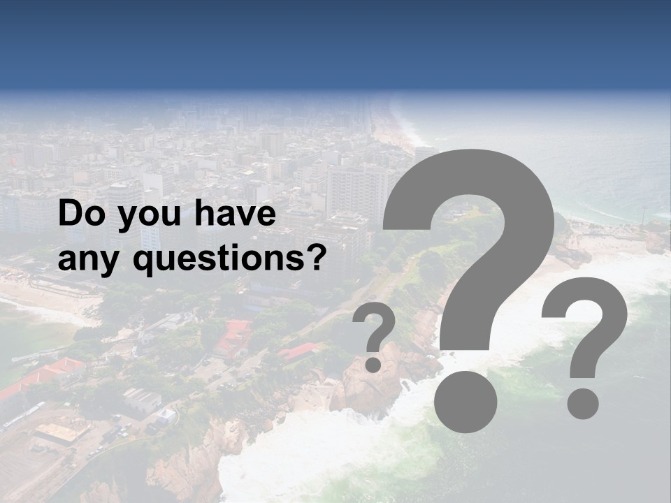 Ipanema Beach Aerial View Ocean PowerPoint Template