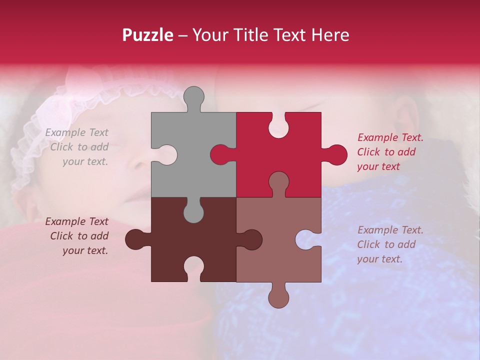 Fraternal Baby Sisters PowerPoint Template