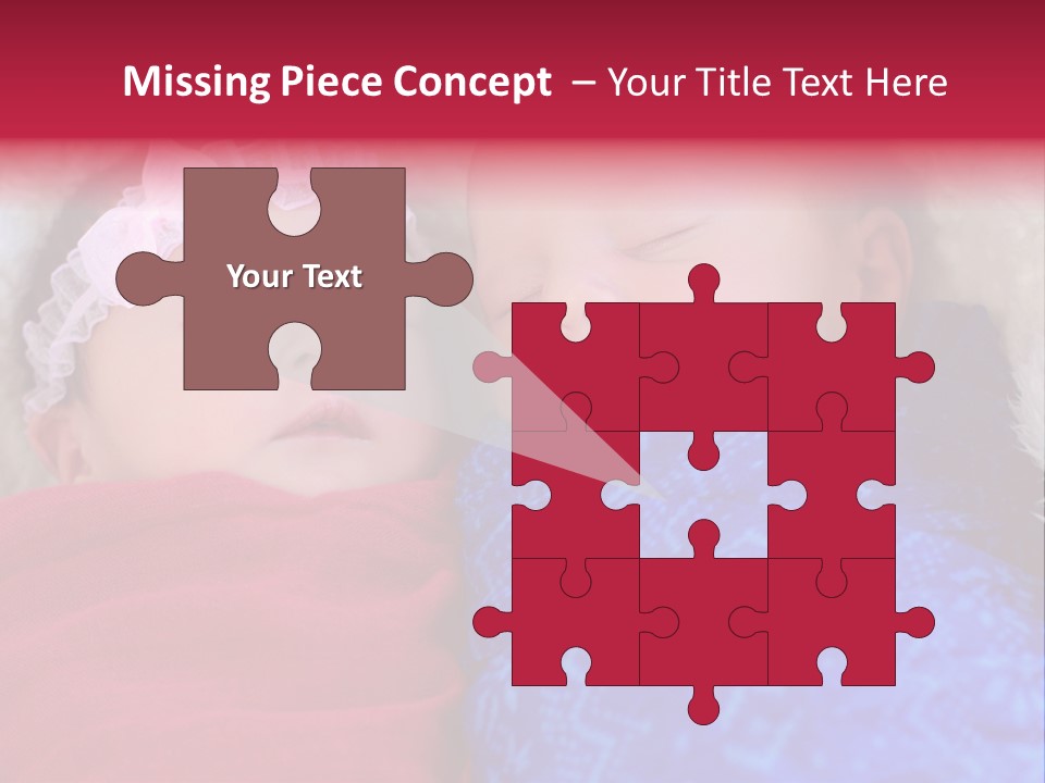 Fraternal Baby Sisters PowerPoint Template