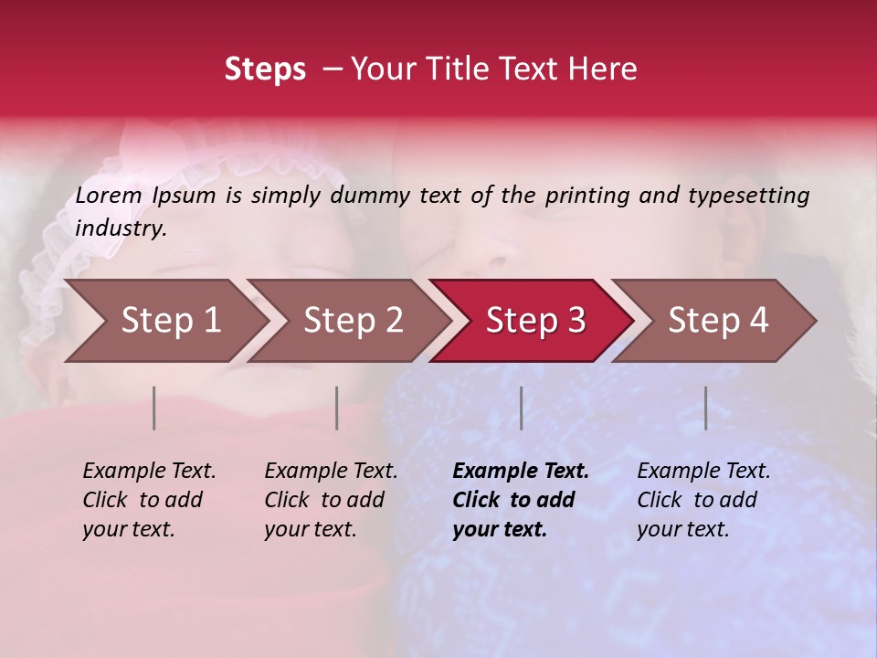 Fraternal Baby Sisters PowerPoint Template