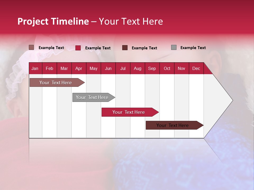 Fraternal Baby Sisters PowerPoint Template