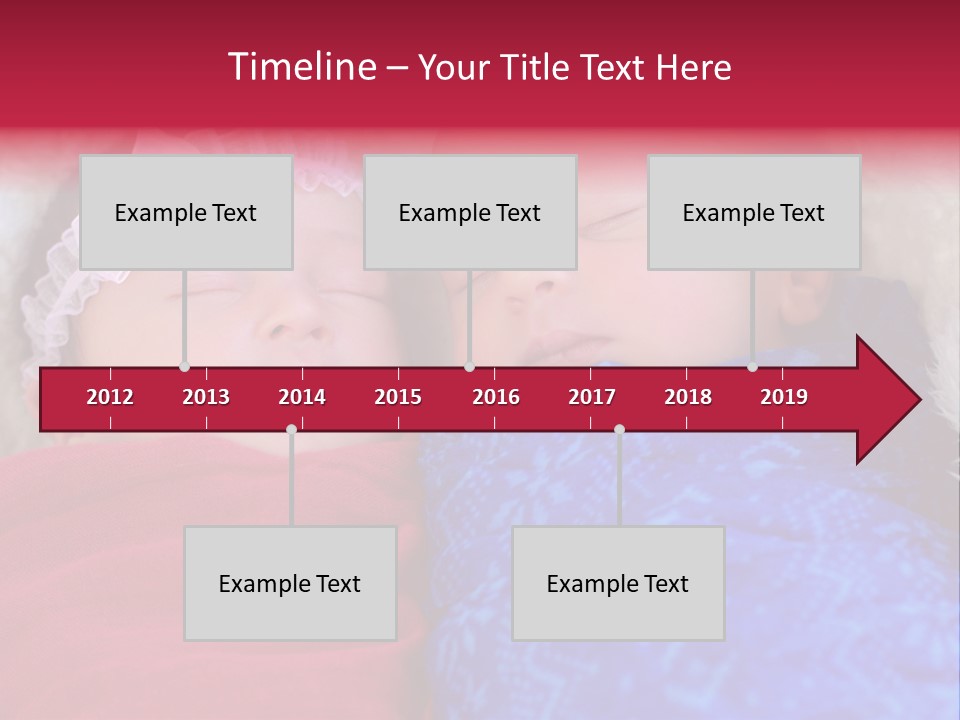 Fraternal Baby Sisters PowerPoint Template