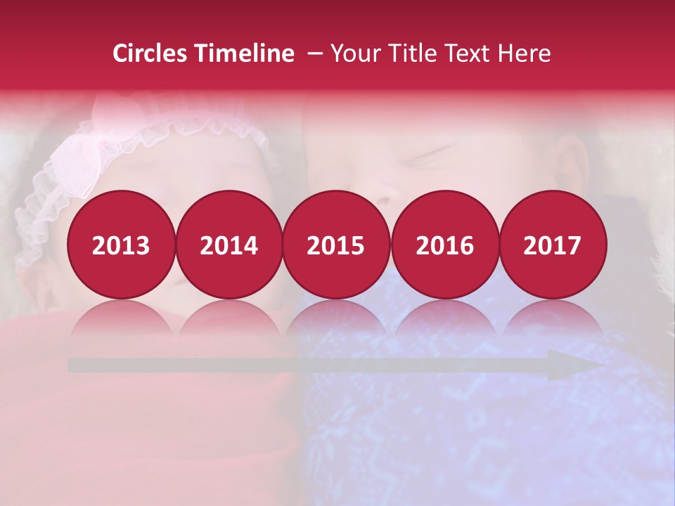 Fraternal Baby Sisters PowerPoint Template