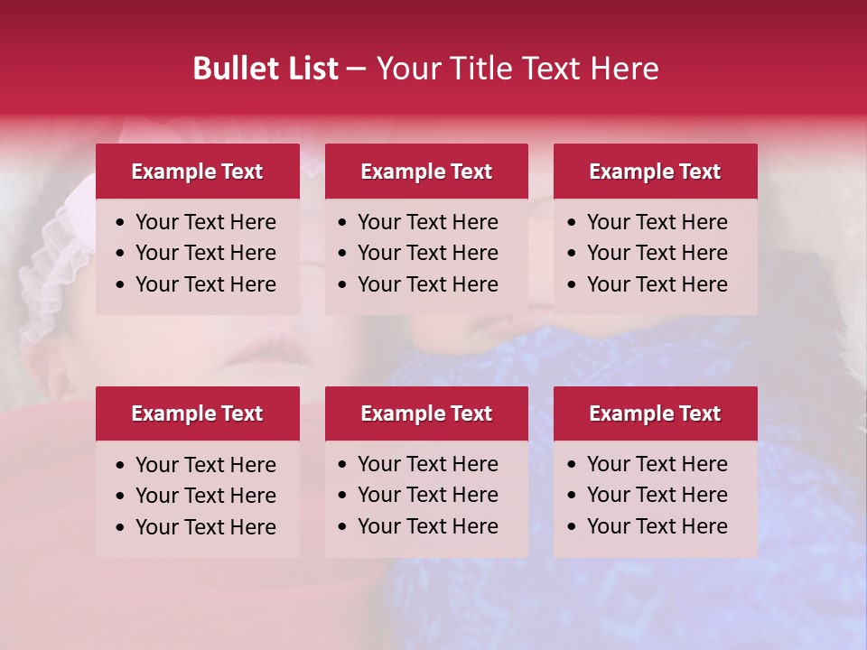 Fraternal Baby Sisters PowerPoint Template