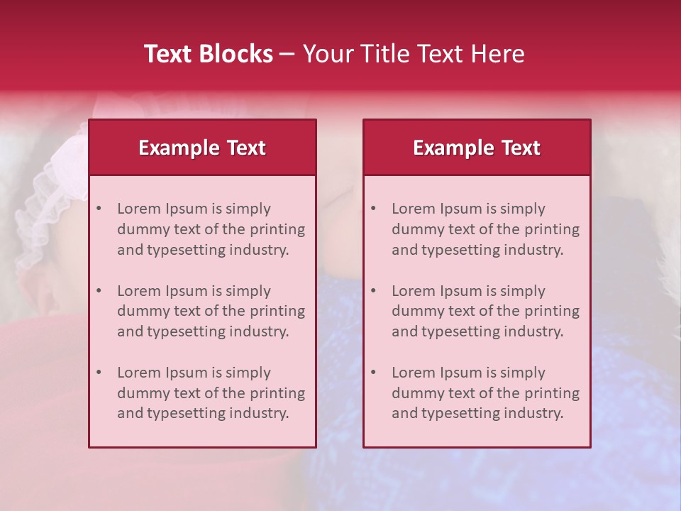 Fraternal Baby Sisters PowerPoint Template