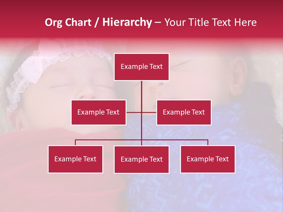 Fraternal Baby Sisters PowerPoint Template