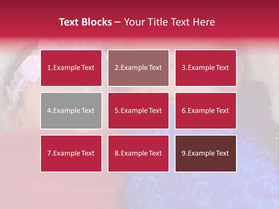 Fraternal Baby Sisters PowerPoint Template