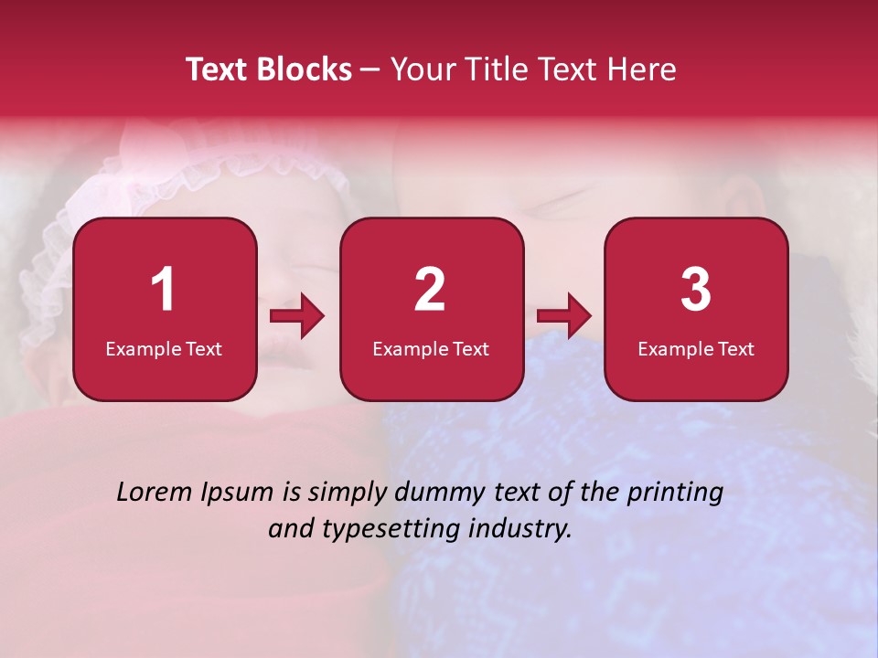 Fraternal Baby Sisters PowerPoint Template