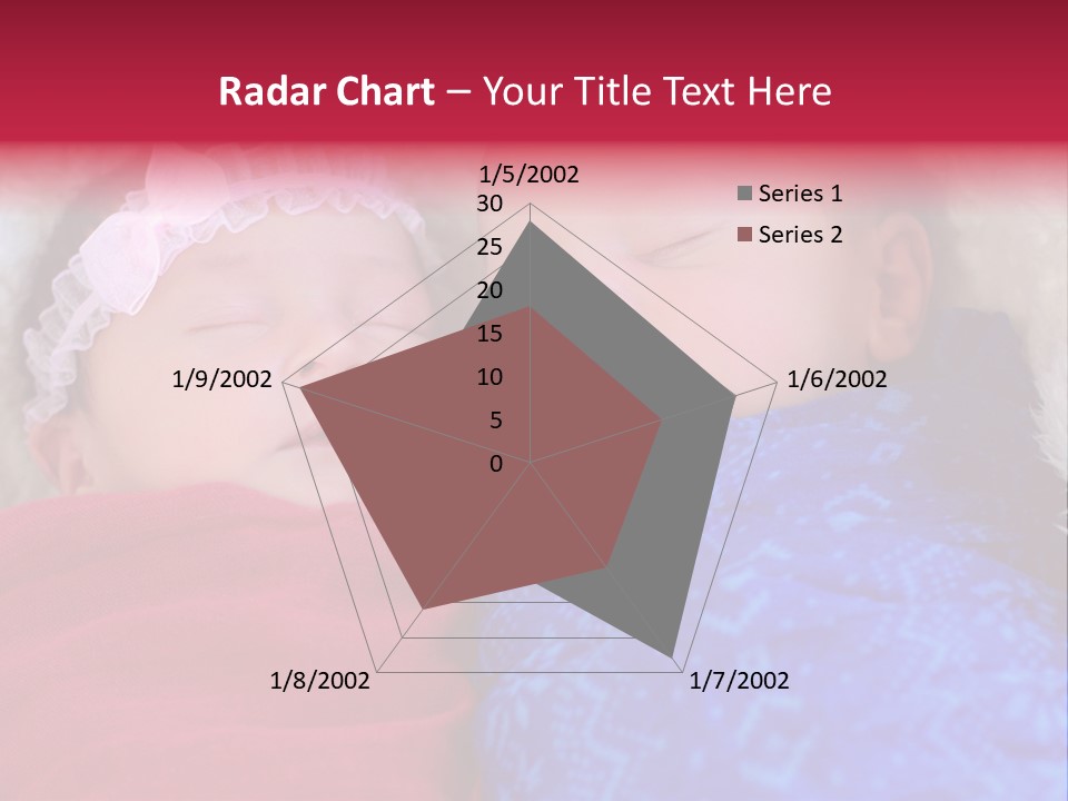 Fraternal Baby Sisters PowerPoint Template