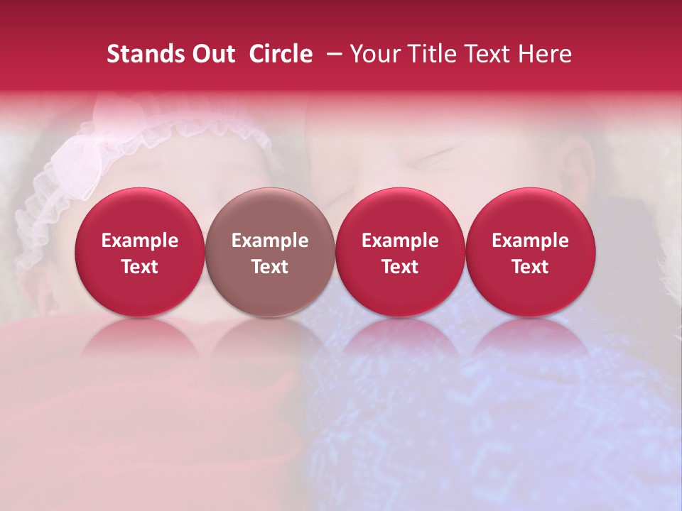 Fraternal Baby Sisters PowerPoint Template