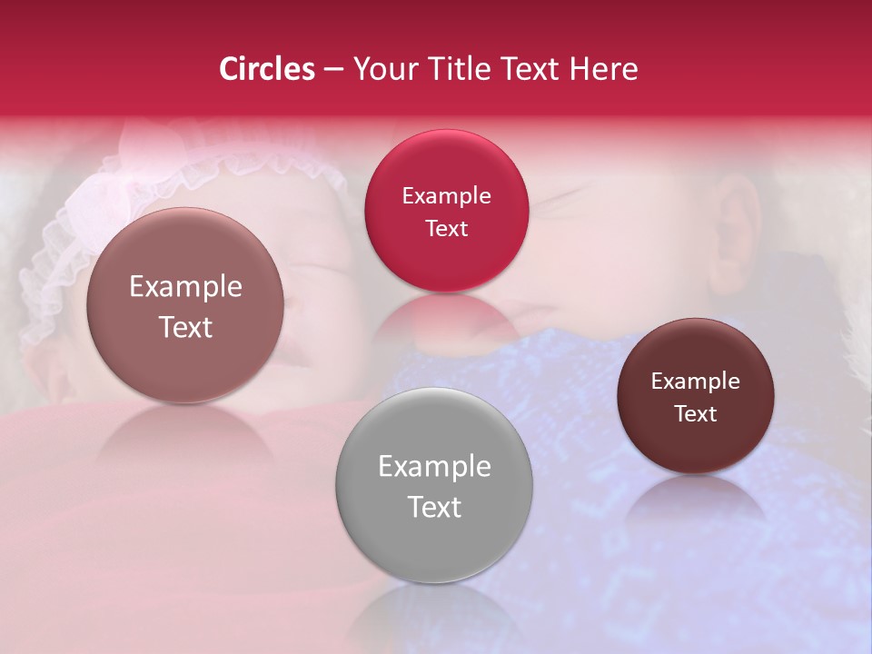 Fraternal Baby Sisters PowerPoint Template