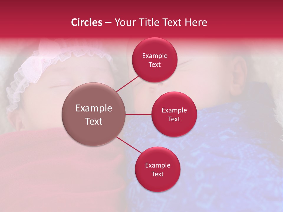 Fraternal Baby Sisters PowerPoint Template