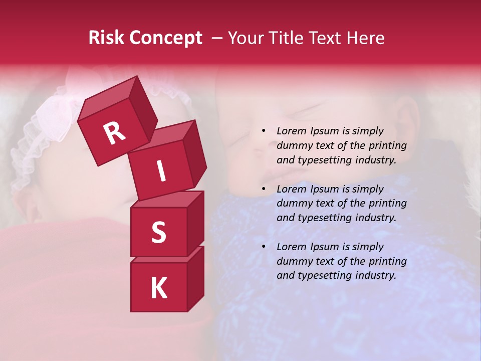 Fraternal Baby Sisters PowerPoint Template