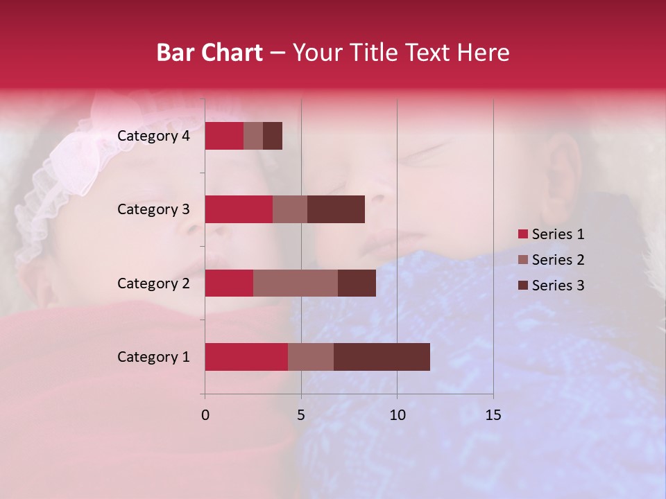 Fraternal Baby Sisters PowerPoint Template