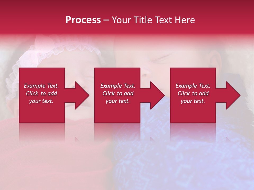 Fraternal Baby Sisters PowerPoint Template