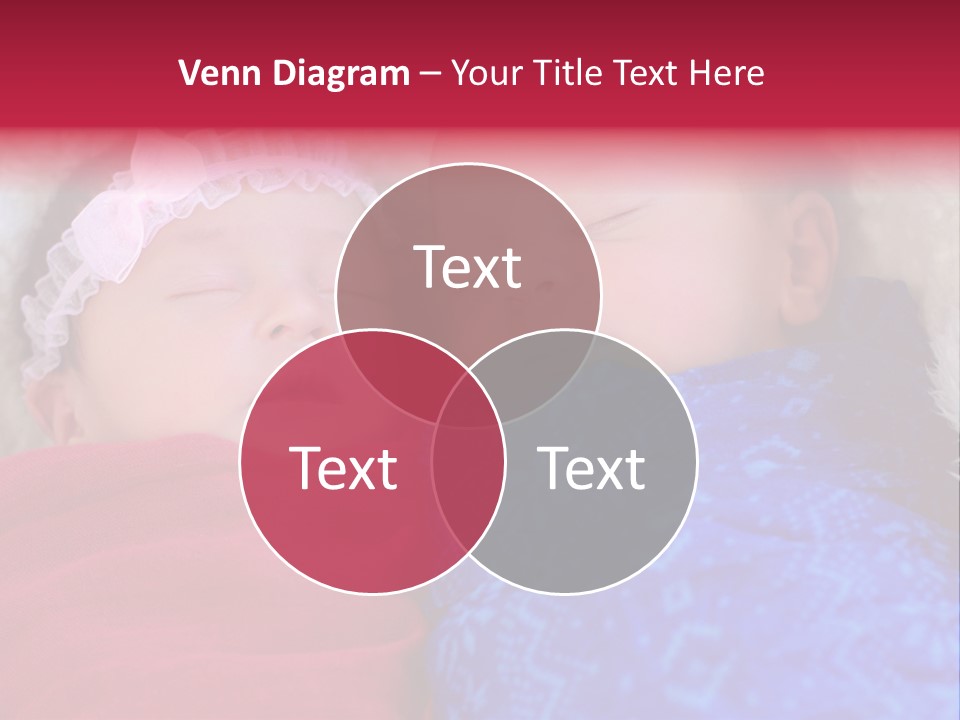 Fraternal Baby Sisters PowerPoint Template